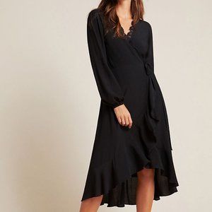 NWT Anthropologie Angela Lace Wrap Mini Dress